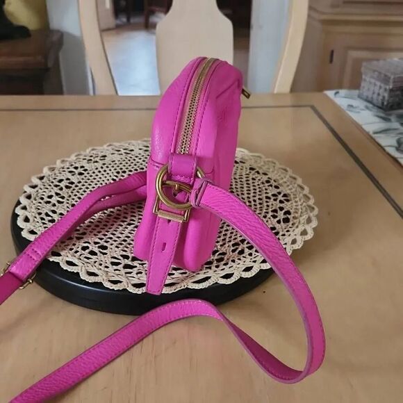 J crew hot pink pebble leather crossbody bag - Picture 2 of 9
